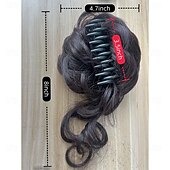 halpa Nutturat-Kihara, laineikas, sotkuinen nuttura, helposti nutturalle vedettävä hiuslisäke, naisten ja tyttöjen kynsiklipsit, tummanruskea, luonnollinen tekoperuukki, solmittava päähine, kastanjanruskea