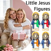 halpa pääsiäinen-50 kpl pieniä Jeesus-hahmoja, mini-Jeesus-hahmoja irtotavarana pääsiäismunien täyttämiseen, vauva-Jeesus-hahmo, miniatyyrihahmot, pääsiäisjeesus piilosta leikkimiseen, uskonnolliset juhlalahjat