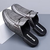 Недорогие Мужские клоги и мюли-Мужские красные лоферы из искусственной кожи, с текстурой под крокодиловую кожу, без шнурков, элегантная свадебная обувь, для торжественных случаев.