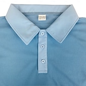 tanie Męska klasyczna koszulka polo-Męskie Koszula golfowa Koszulka polo z dzianiny waflowej Codzienny Biznes Klasyczny Krótki rękaw Moda Nowoczesny Jednokolorowe Guziki Lato Wiosna Wiosna i lato Regularny Czarny Biały Żółty Wino