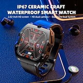 tanie Smartwatche-Lokmat appllp 3 max smartwatch 2,02 cala 4G LTE komórkowy smartwatch telefon krokomierz przypomnienie o połączeniach monitor aktywności kompatybilny z Androidem, iOS, GPS unisex, połączenia bez użycia rąk, sterowanie multimediami ipx-4 55 mm