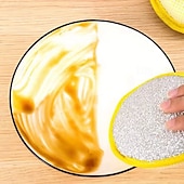 baratos Limpeza de Cozinha-Conjunto de 12 esponjas e raspadores de cozinha resistentes - panos de prato empilháveis que não riscam, na cor verde com superfície bege - ideais para pratos, panelas, frigideiras e bancadas - podem