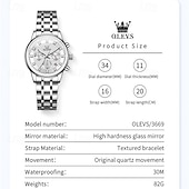 abordables Montres à quartz-Cadeau de la fête des mères OLEVS montre-bracelet pour femmes calendrier lumineux décontracté montre en acier inoxydable