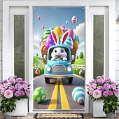 Χαμηλού Κόστους Γκαράζ &amp; Πινακίδες Πόρτας-Πάσχα Αφίσες Κάλυμμα πόρτας Πανό εξωτερικού χώρου Rabbit χαριτωμένο στυλ 3D Πάρτι Κοιτώνας Δωμάτιο Εφήβων Κοιτώνας Κολλεγίου Υπνοδωμάτιο Guys Man Cave Frat Φόντα λήψης Διακόσμηση Σπιτιού