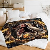 お買い得  ブランケット＆毛布-アメリカ独立記念日 毛布 フリースブランケット ソファ用スローブランケット 恐竜 ギフト クラシック 3D ソファー ベッドサイド 装飾ブランケット 暖かい毛布 ホームデコレーション