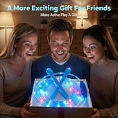 olcso Dekoratív fények-LED-es világító ugrókötél gyerekeknek, állítható hosszúságú világító ugrókötél, kusza mentes pvc ugrókötél színes világító ugrókötél beltéri kültéri fitnesz edzéshez éjszakai parti ajándékokhoz