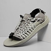 economico Infradito da Vacanza-sandali da uomo color cuoio con cinturini regolabili, traspiranti e comodi, ideali per attività estive all'aperto e vacanze