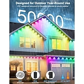 お買い得  スマートホームライト-恒久的な屋外ライト、アプリとリモコン付きの RGB スマート屋外軒先ライト、時間指定の音楽同期 IP67 防水 LED 軒先ライト、パーティー、ハロウィン、クリスマス、屋上、庭に最適