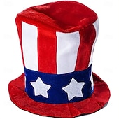  250° anniversario USA Cappello Panama Papillon Cappello a cilindro Zio Sam Innovativo Patriotico Paillettes Adulti Unisex Giorno dell'Indipendenza / 4 Luglio 4 Luglio Feste Parata Vestirsi