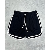 baratos Calções de corrida-Homens Shorts de Corrida Calções atléticos Shorts de Academia Com Cordão Bolsos Cintura elástica Calção Casual Ao ar livre Férias Verão Secagem Rápida Leve Macio Treino de Ginástica Treinamento Ativo