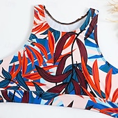 baratos Surfistas Tankinis &amp; Bikinis-Mulheres Conjuntos de biquíni 2 Peças Maiôs Cor Sólida Proteção UV Elástico Sem Manga Roupa de Banho roupa de banho Surfe Mergulho Natação Verão