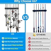 Χαμηλού Κόστους Αποθήκευση &amp; Οργάνωση-Επιτοίχια βάση για καλάμια ψαρέματος, επιτοίχια βάση για καλάμια ψαρέματος και εξοπλισμό ψαρέματος για οργάνωση αλιευτικού εξοπλισμού