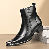 Недорогие Челси сапоги-Мужские коричневые ботильоны из искусственной кожи с декоративной строчкой, элегантные свадебные туфли, идеально подходящие для жениха и гостей свадьбы.