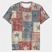 economico Collezione Uomo-Patriotico T-shirt Maglietta grafica USA Retrò Vintage Patriotico Corte 1776-2026 per Unisex Adulti Stampa 3D  per Giorno dell'Indipendenza / 4 Luglio 4 Luglio