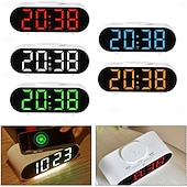 halpa Älykkäät koristevalot-Monitoiminen herätyskello langattomalla latausalustalla yöpöydälle, pikalataus, kaksoisherätys ja torkkutoiminto, moderni digitaalinen kello kotitoimistokäyttöön