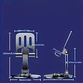 abordables Almacenamiento y organización-Soporte para teléfono giratorio de aleación de aluminio, soporte de escritorio plegable portátil, adecuado para todos los teléfonos inteligentes y tabletas, accesorio de oficina ideal para vacaciones.