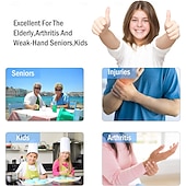 ieftine Deschizătoare-Deschizător de borcane pentru mâini slăbite, seniori cu artrită, deschizător de sticle multifuncțional 5 în 1, deschizător de capac pentru mâini artritice cu mâner antiderapant din cauciuc pentru