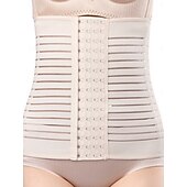 cheap Waist Trainer-Women's Shapewear Waist Trainer Casual Pure Color Elastic Waist Daily Sleeveless Black Beige Summer Spring Fall Winter Slim