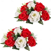 voordelige Kunstbloemen-Kunstmatige trouwrozenbal, halfronde, levensechte neprozen voor bruiloft, verloving, thuis, feest, Valentijnsdag, Moederdag &amp;seizoensdecoraties