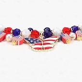  250e anniversaire des États-Unis Collier Occasionnel Adulte Unisexe Jour de l'Indépendance / 4 Juillet 4 Juillet Soirée Performance Se déguiser