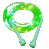 olcso Dekoratív fények-LED-es világító ugrókötél gyerekeknek, állítható hosszúságú világító ugrókötél, kusza mentes pvc ugrókötél színes világító ugrókötél beltéri kültéri fitnesz edzéshez éjszakai parti ajándékokhoz