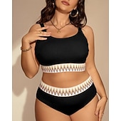 levne Surfovací tankiny a bikiny-Dámské Standard Surfařské tankiny a bikiny Koupací top 2 ks Geometrický Otevřít Zpět Ochrana proti UV záření Elastický Bez rukávů Plavky Surfování Potápění Plavání Léto