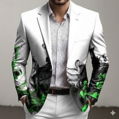 economico Blazer Stampati da Uomo-Per uomo Grafico Giacca blazer Cappotto Confortevole Traspirante Artistico Casual Quotidiano Abbigliamento da sera Stampa 3D Bottoni Multi-tasche Primavera Autunno &amp; Inverno Dentellato Manica Lunga