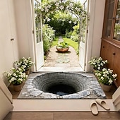 Недорогие Коврики-3D-коврик с оптической иллюзией, выполненный методом 2D-печати, с глубоким углублением, станет ярким и оригинальным акцентным элементом в прихожей.