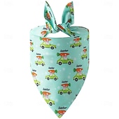 cheap Bandanas &amp; Hats-Pet Neckerchief Cartoon Bunny Pattern Easter Festival Bandana Bib Cat Printing Saliva Towel Dog Triangle Scarf for All Seasons