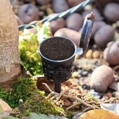 abordables Riego e irrigación-50 cestas de fertilizante de plástico resistentes para plantas con tapa de cúpula: liberación automática de nutrientes, drenaje de fondo abierto, macetas apilables para viveros de interior/exterior,