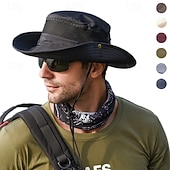 cheap Outdoor Headwear-Men's Sun Hat Bucket Hat Outdoor Packable UPF50+ UV Protection Quick Dry Spring Summer Hat Mesh Camping / Hiking Hunting Fishing Army Green Grey Khaki