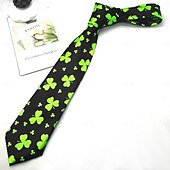 cheap Men's Ties &amp; Bow Ties-Men Ties Casual St. Patrick's Day Printing Graphic Shamrock Party Saint Patrick Day
