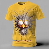  Homens Animal Engraçado Camiseta Manga Curta Camiseta Impressão 3D Gola Redonda Camisa Exagerado Designer Festa Feriado Azul Preto Amarelo Verão Primavera Roupa S M L XL XXL XXXL
