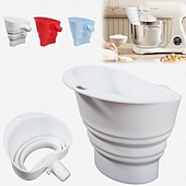 cheap Kitchen Utensils &amp; Gadgets-1 Pcs Mess-Free Flour Funnel for Kitchen Aid Mixer, Food-Grade Silicone Funnel, Stand Mixer Attachment for 4.5–5 Qt Tilt-Head Models, Dishwasher Safety