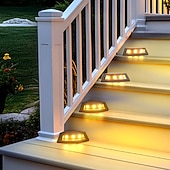 voordelige Pathway Lights &amp; Lanterns-4 stuks buitenverlichting op zonne-energie, waterdichte led-trapverlichting, driehoekige waaiervormige terrasverlichting voor tuin, erf, pad, schutting, patio, landschapsverlichting, op zonne-energie