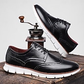 baratos Sapatos Oxford-Tênis casual masculino marrom – design elegante e confortável com cadarço, ideal para casamentos e eventos informais.