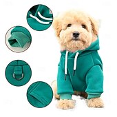 cheap Hoilday-St.Patrick's Day Dog Sweaters for Small Dogs, Fall Warm Dogs Boy Clothes Sweater, Medium Puppy with Pocket Fleece for Small Dog Girl Winter Hoodie Pet Clothes, Pet Supplies Red