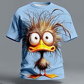 abordables Camisetas 3D-Hombre Animal Gracioso Camiseta Manga Corta Camiseta Impresión 3D Cuello Barco Camisa Exagerado Design Fiesta Festivos Amarillo Morado Caqui Verano Primavera Ropa S M L XL XXL XXXL