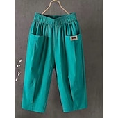 economico Fondi-Per donna Pantaloni capri Pantaloncini Estivi Shorts da Spiaggia Pantaloncini larghi Vacanza Moda Streetwear Lunghezza al polpaccio Vita Alta Semplice Tasca Fascia Elastica Comodità Asciugatura