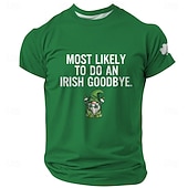 economico T-shirt 3D da Uomo-San Patrizio Per uomo Grafico Trifoglio Irlandese fortunato Maglietta Manica Corta maglietta Stampa 3D Girocollo Camicia Quotidiano Designer Casual Sport all'Aperto Ferie Uscire Blu verde 1# Verde 2#