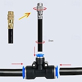 economico Innaffiamento e irrigazione-sistema di raffreddamento a nebulizzazione per esterni con ugelli di nebulizzazione regolabili a 360°, sistema di irrigazione e irrigazione automatico per giardino, patio, serra, raffreddamento e umidificazione