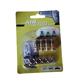 olcso Járműszolgáltatás-4 db gumiabroncsnyomás-ellenőrző szelepszár-sapka, 2,4 bar 36 psi autó gumiabroncsnyomás-ellenőrző érzékelő kijelző 3 színű szemriasztással, univerzális szelepszár-sapkák autókhoz