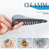 preiswerte Reinigungsmittel-4er-Pack Haarfangsieb-Set für Abflüsse, Abflussstopfen für Badewanne und Dusche mit Küchen-Geruchsfilter und Spülbecken-Sieb, Badezimmer-Basics