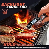 Недорогие Бытовая техника-цифровой термометр водонепроницаемый с подсветкой электронный пищевой термометр для пищевых продуктов мгновенного считывания