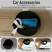 baratos Ganchos e Acessórios-Suporte para lata de tabaco de mascar para quebra-sol de carro, suporte para mascar de carro, suporte para quebra-sol de carro, acessório interno automotivo que economiza espaço, clipe de