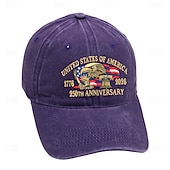 billige Tilbehør-Baseballcapen Frihetsgudinnen Amerikansk flagg Frihetsklokken Retro / vintage Arv Patriotisk 1776–2026 til Unisex Voksne Broderi for Uavhengighetsdag 4. juli utendørs Fritid / hverdag Parade