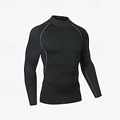 economico T-shirt e Canottiere da Corsa-Per uomo Tinta unita T-shirt da corsa Maglia a compressione Maglia da corsa Primavera Autunno Manica Lunga Asciugatura Rapida Compressione Traspirante Allenamento in Palestra Allenamento attivo