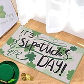 preiswerte Fußmatten-Fußmatte zum St. Patrick's Day, dekorative irische Feiertags-Eingangsmatte mit Kleeblättern und keltischen Mustern für festliche Heim- und Türdekoration