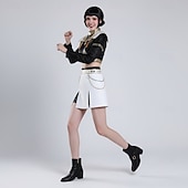 abordables Disfraces de mujer-Inspirado en el Kpop Inspirado en ídolos coreanos Estrella del pop Disfraz Vestido llamativo Ídolo virtual for Mujer Adultos Víspera de Todos los Santos Carnaval Rendimiento Comic Con Exposición de