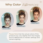 baratos Puxos-aplique de cabelo coque bagunçado, ondulado e cacheado, scrunchie volumoso, penteado elegante com coque alto para mulheres e meninas, castanho escuro